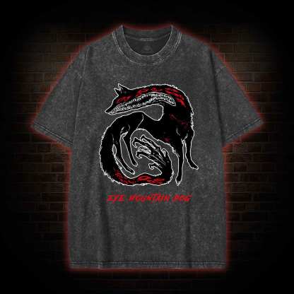 Eye Mountain Dog Washed T-shirt