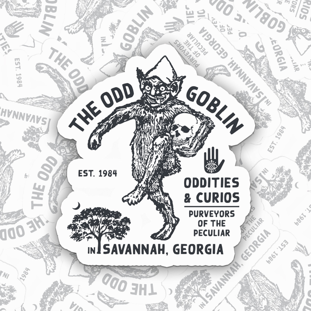 The Odd Goblin In Savannah, Georgia Sticker