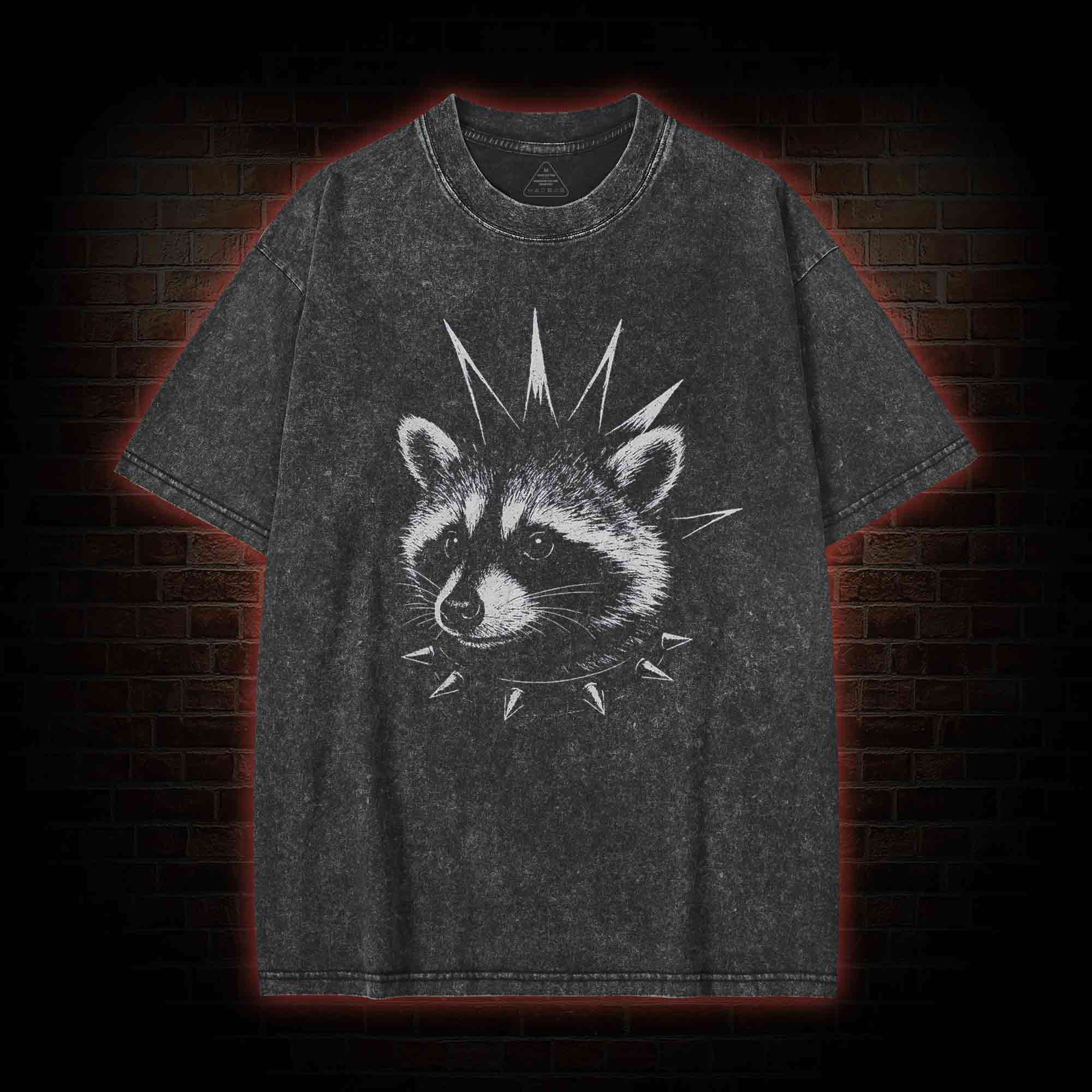 Punk Raccoon Washed T-shirt
