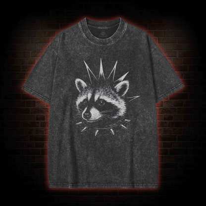 Punk Raccoon Washed T-shirt
