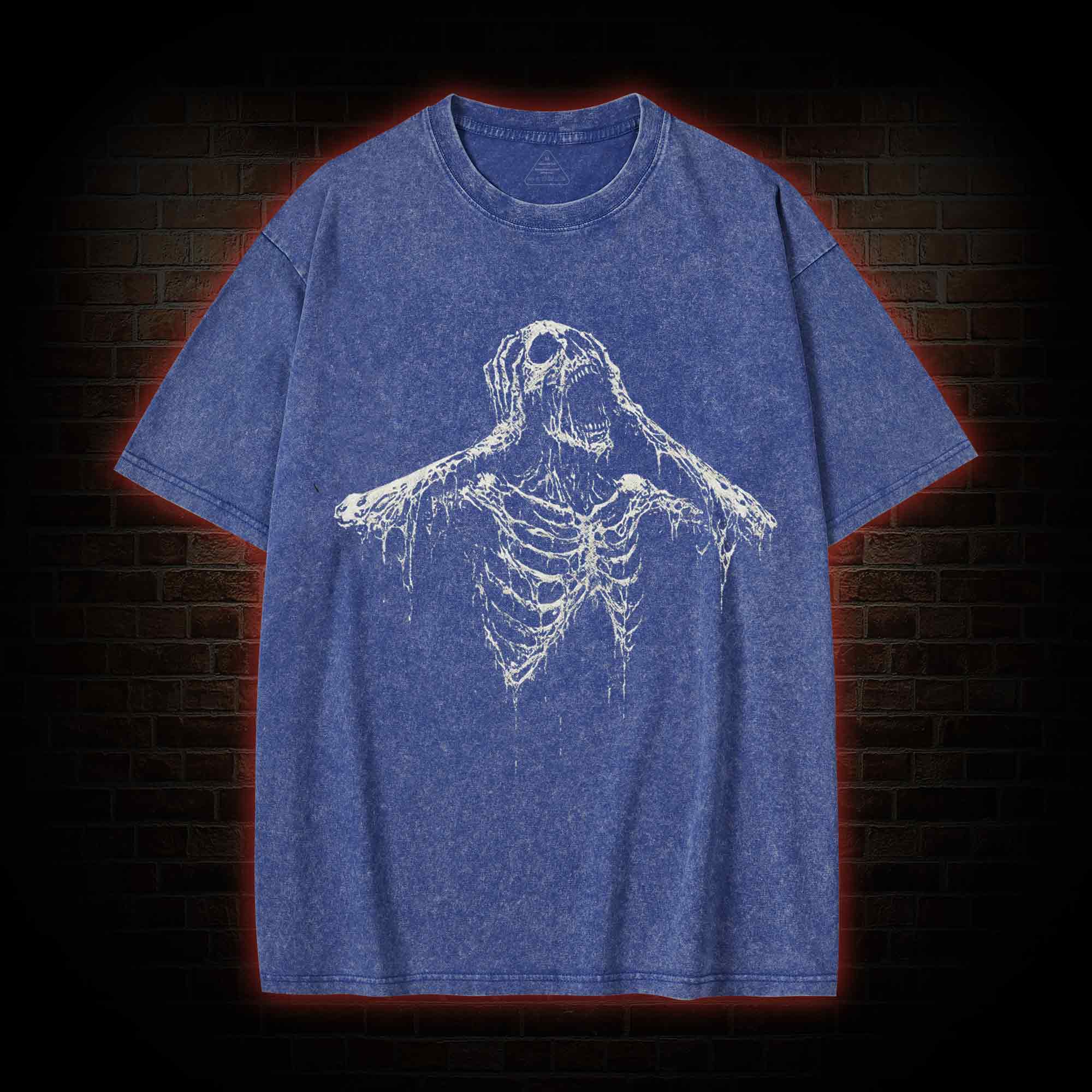 Screaming Skeleton Washed T-shirt