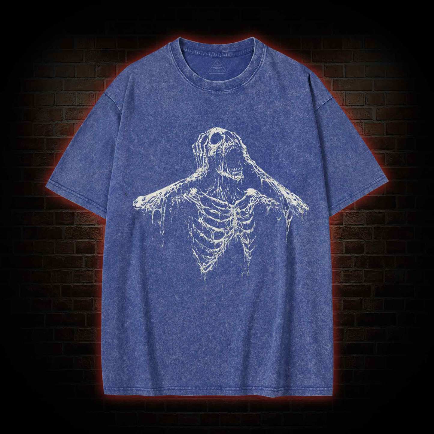 Screaming Skeleton Washed T-shirt