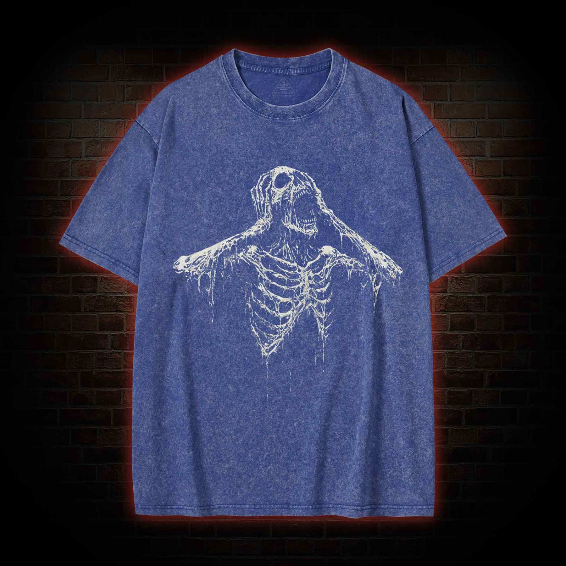 Screaming Skeleton Washed T-shirt