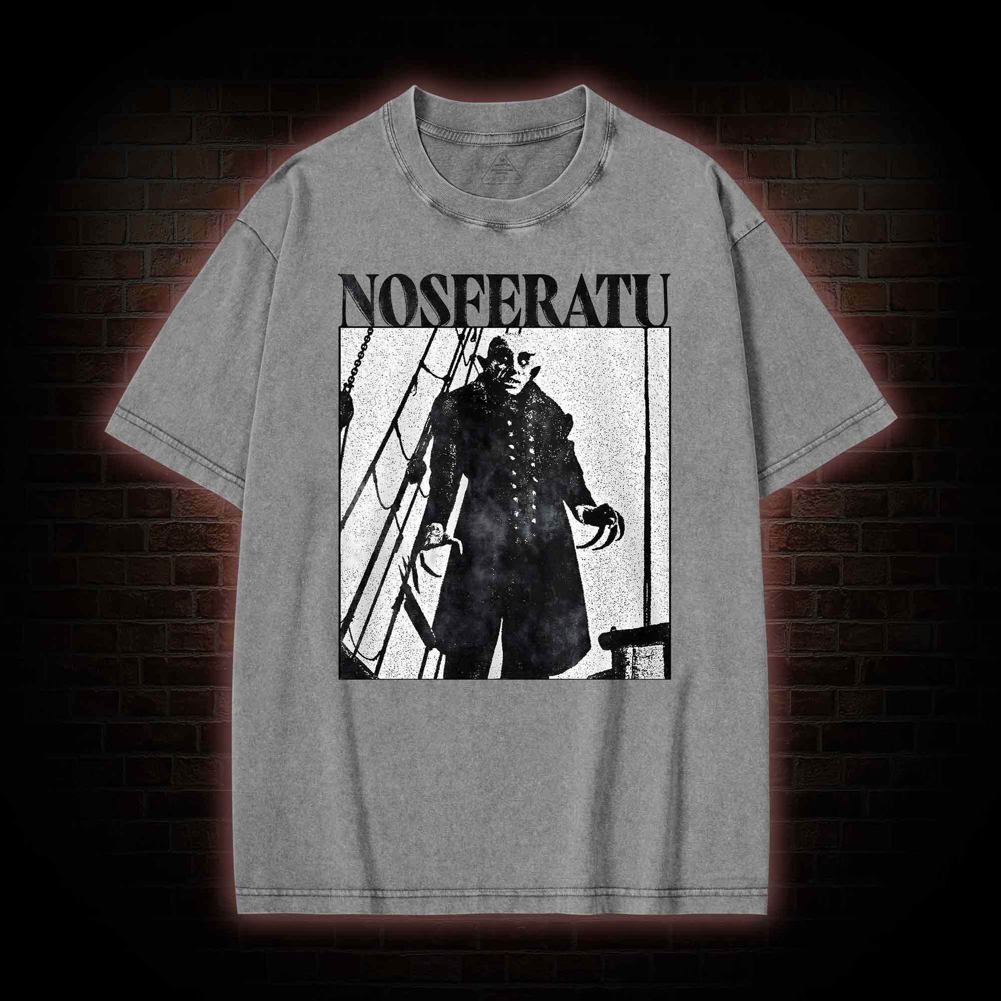 Nosferatu Scary Movie Washed T-shirt