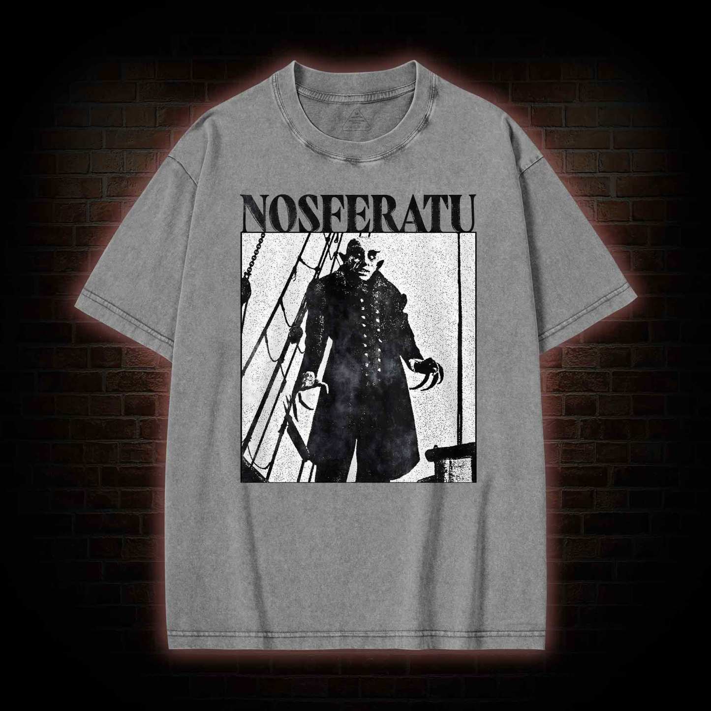 Nosferatu Scary Movie Washed T-shirt