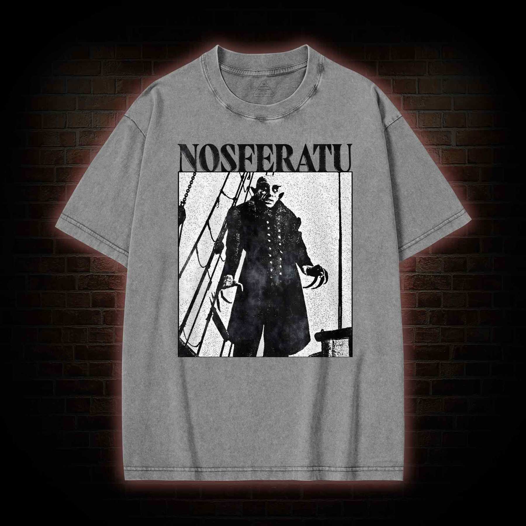 Nosferatu Scary Movie Washed T-shirt