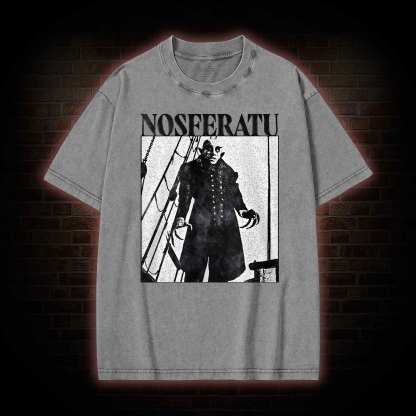 Nosferatu Scary Movie Washed T-shirt