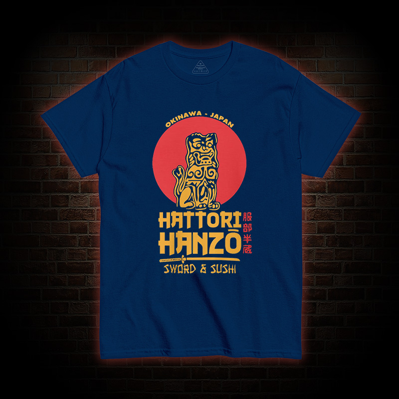 Hattori Hanzo Sword and Sushi T-shirt
