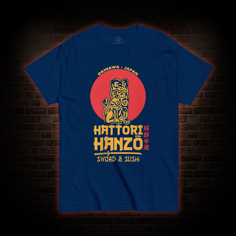 Hattori Hanzo Sword and Sushi T-shirt