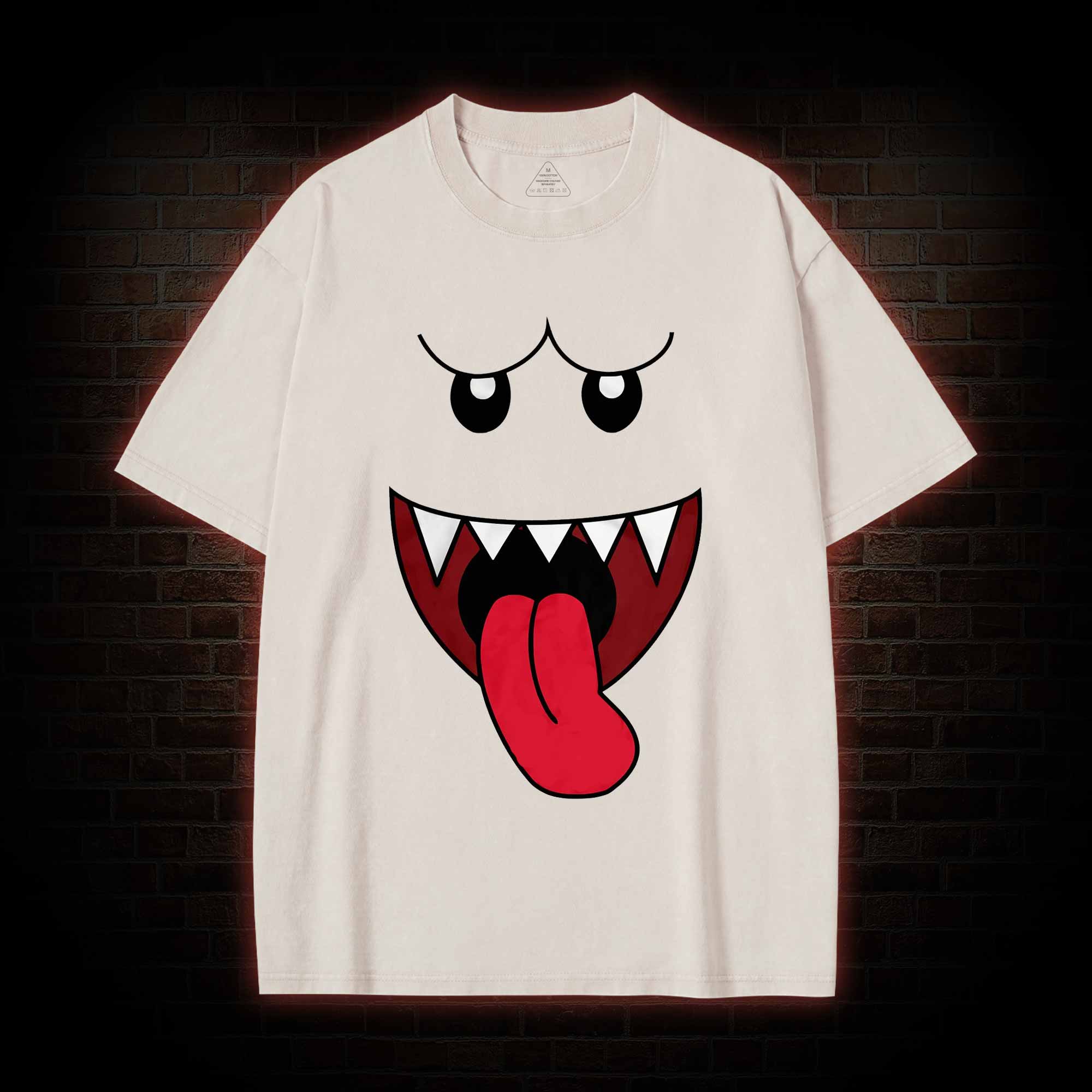 Boo Ghost Face Washed T-shirt