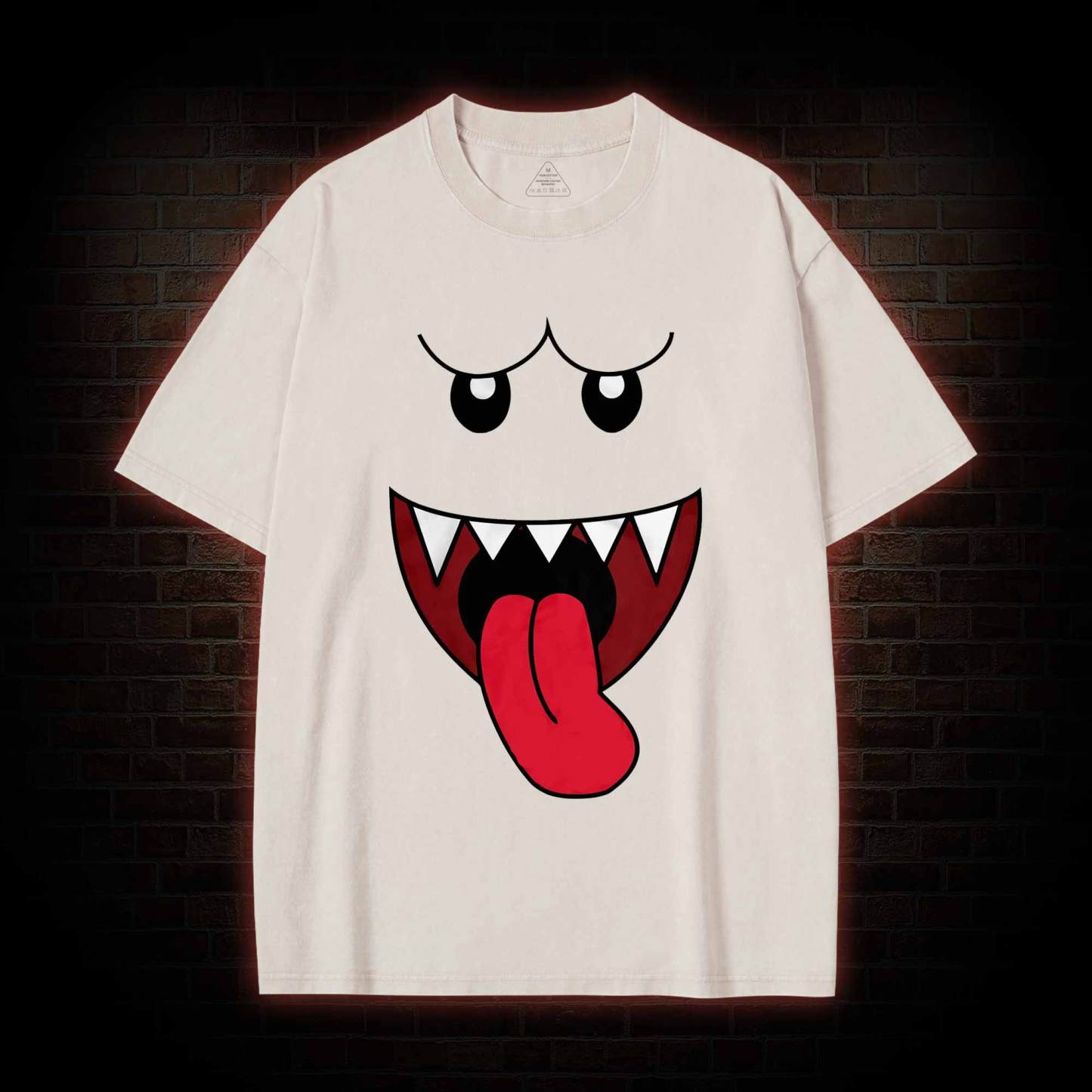 Boo Ghost Face Washed T-shirt