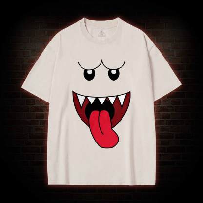 Boo Ghost Face Washed T-shirt