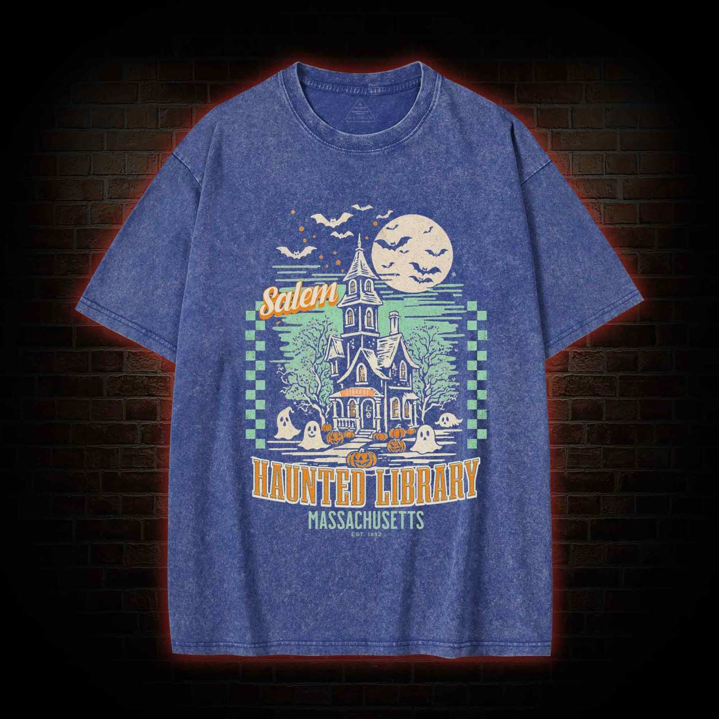 Haunted Library Washed T-shirt