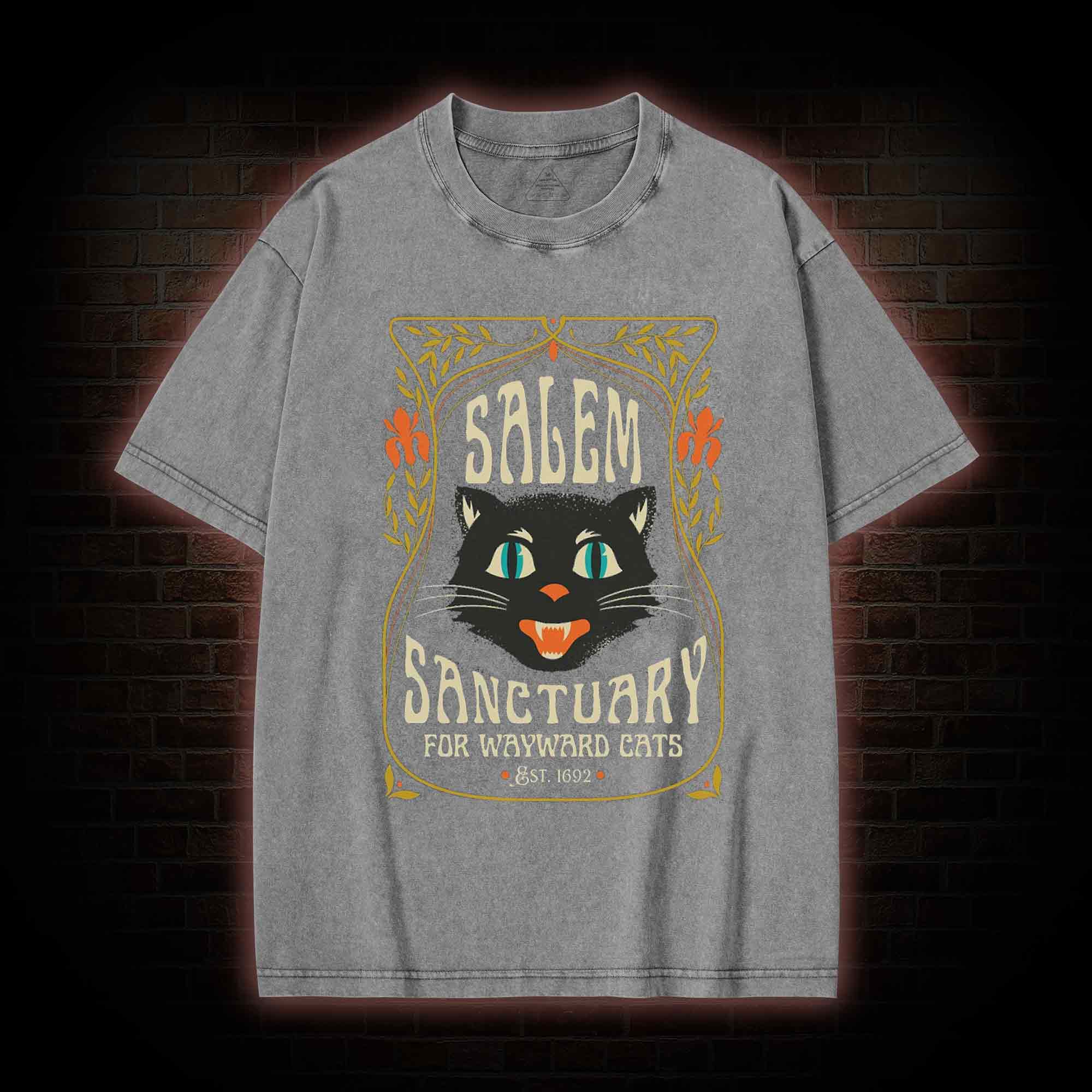 Cat Lover Washed T-shirt