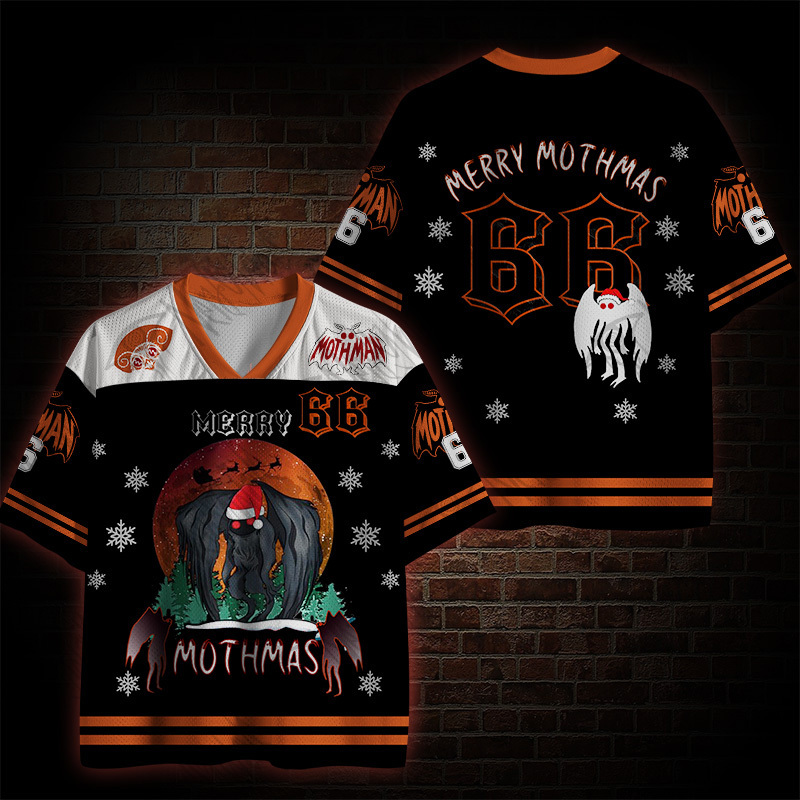 Merry Mothman Christmas Mesh Jersey
