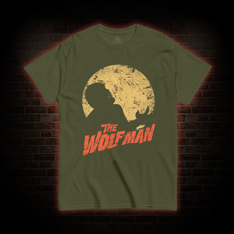 Moonlit Silhouette Wolf Man T-Shirt