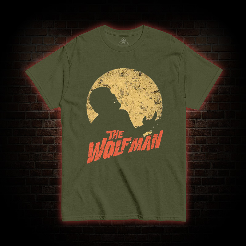 Moonlit Silhouette Wolf Man T-Shirt