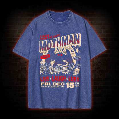Mothman Live Laugh Lurk Washed T-Shirt