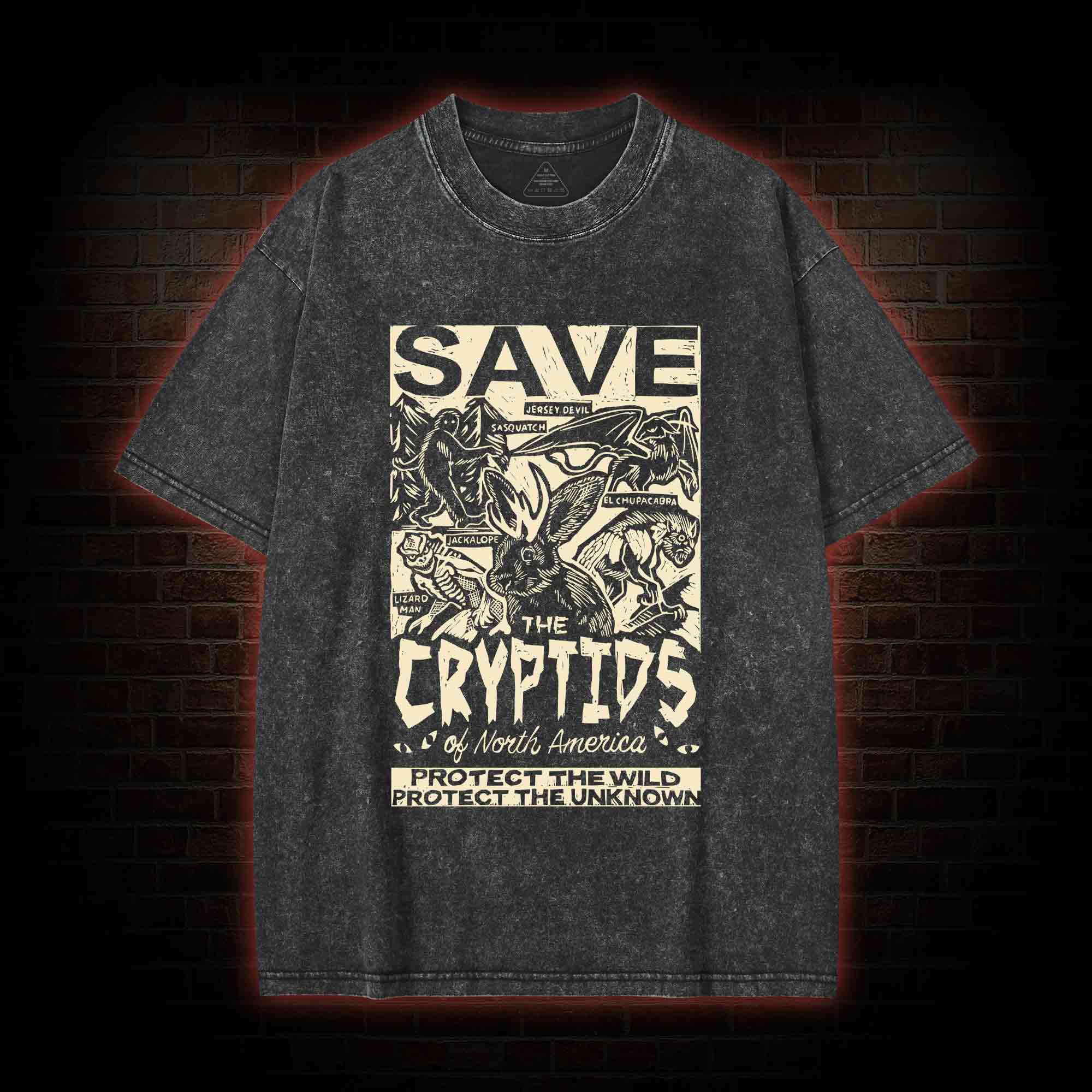 Save the Cryptids Washed T-shirt