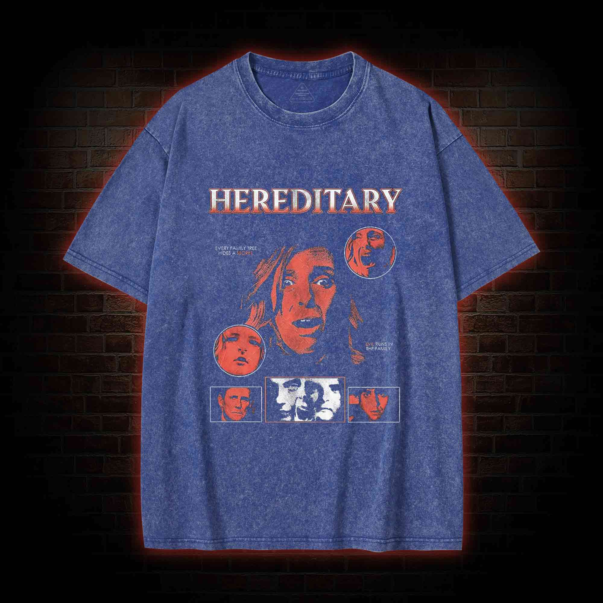 Evil Runs in Family Washed T-shirt