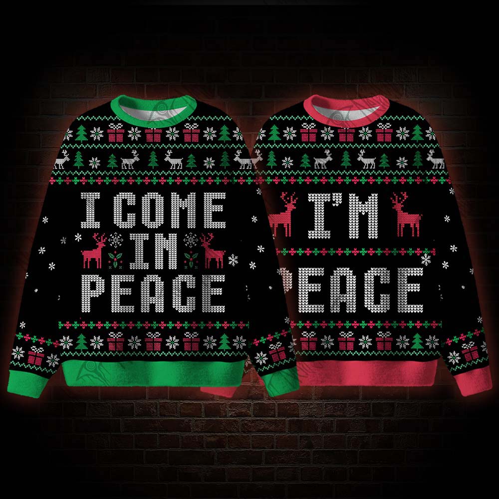 I Come in Peace Ugly Sweatshirts