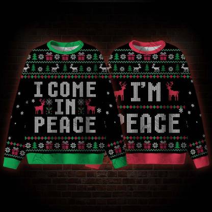 I Come in Peace Ugly Sweatshirts