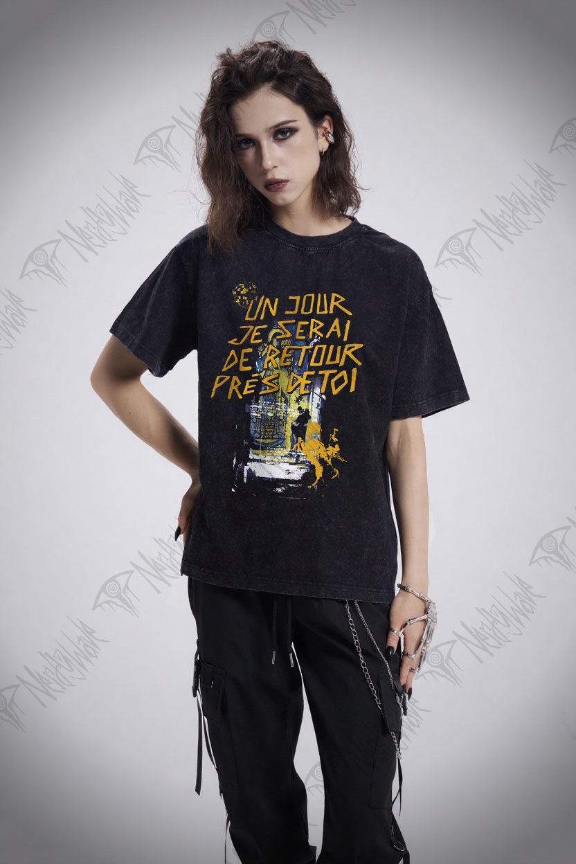 Un Jour Je Serai De Retour Près De Toi Washed T-shirt