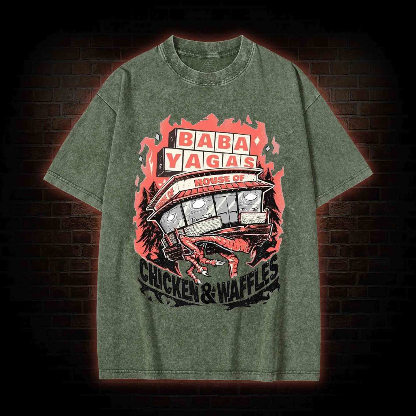 Chicken&Waffles Washed T-shirt