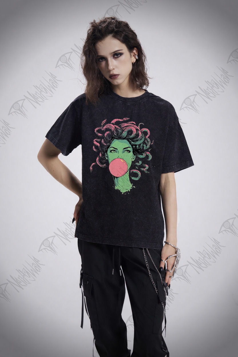 Medusa Bubble Gum Washed T-shirt