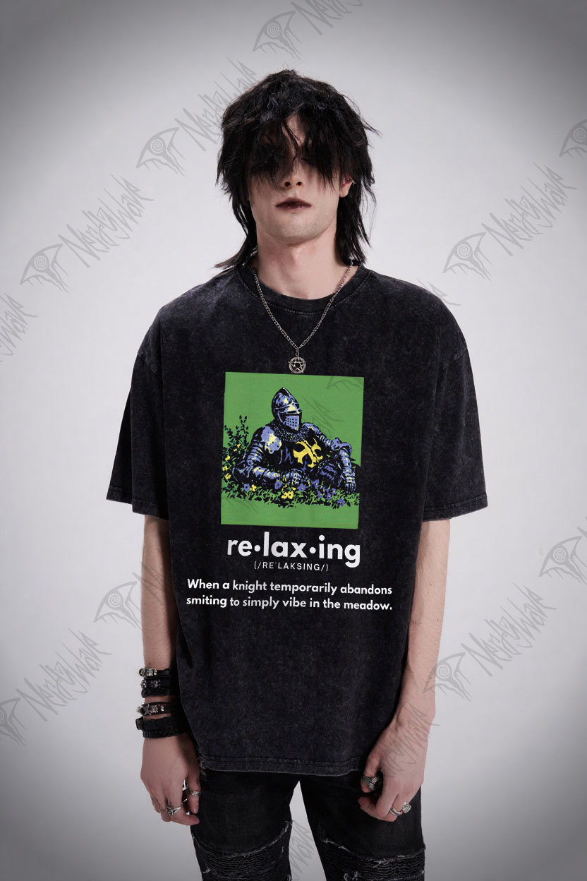 Relaxing Knight Washed T-shirt