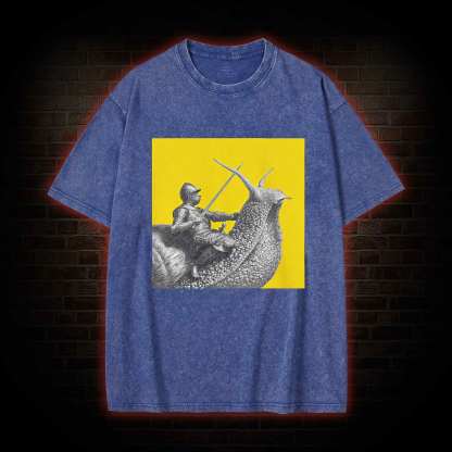 Vintage Snail Knight Washed T-shirt