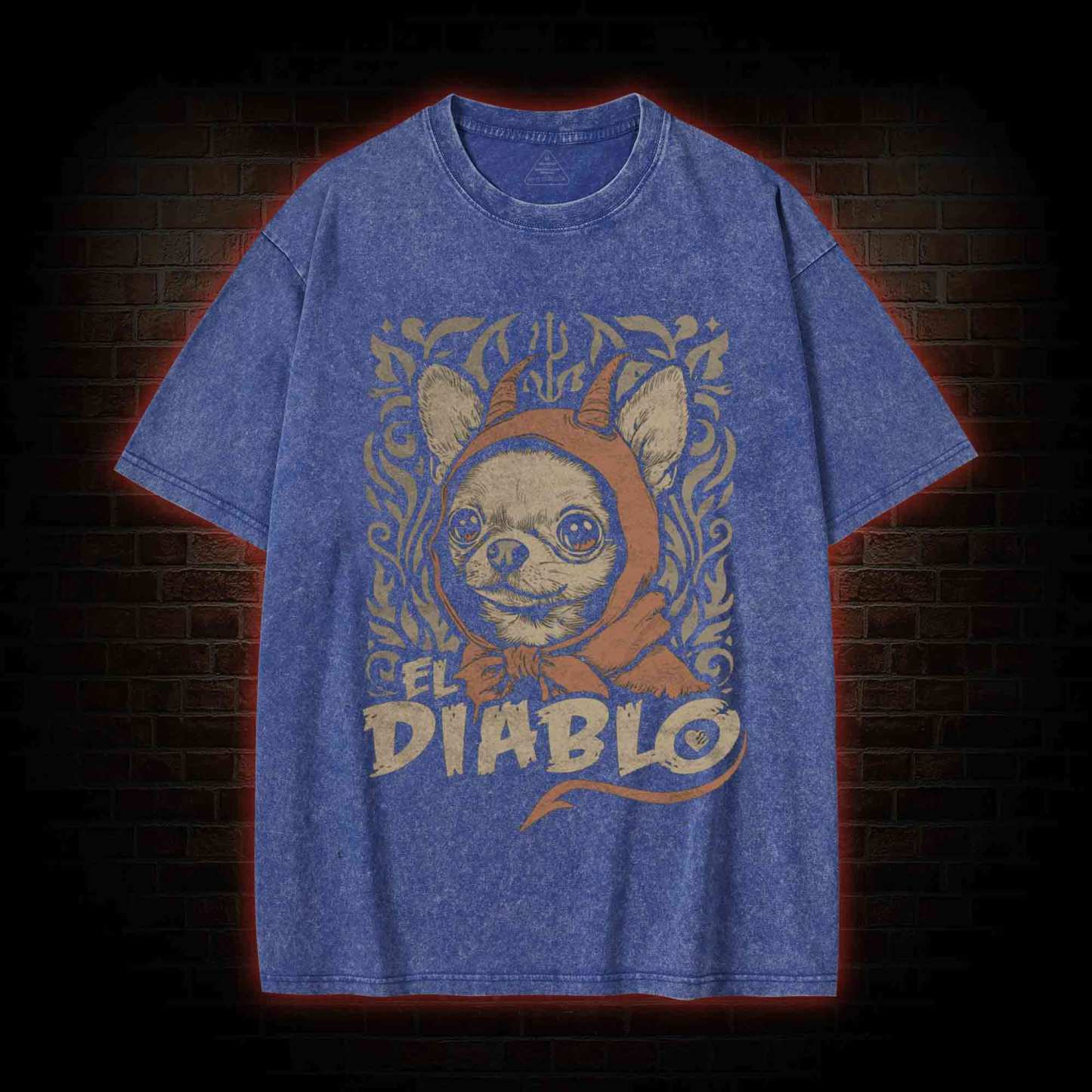 Funny Chihuahua Washed T-shirt