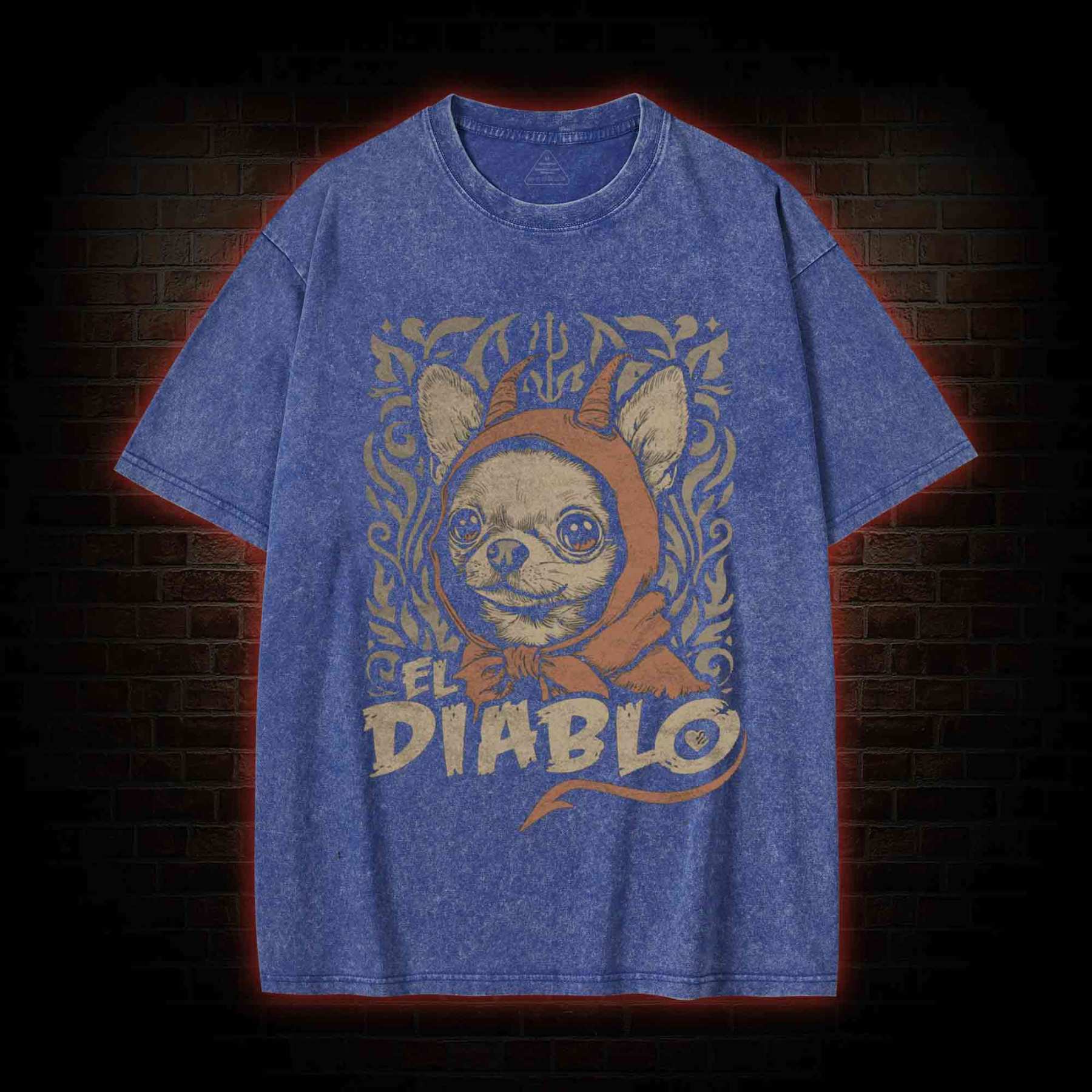 Funny Chihuahua Washed T-shirt