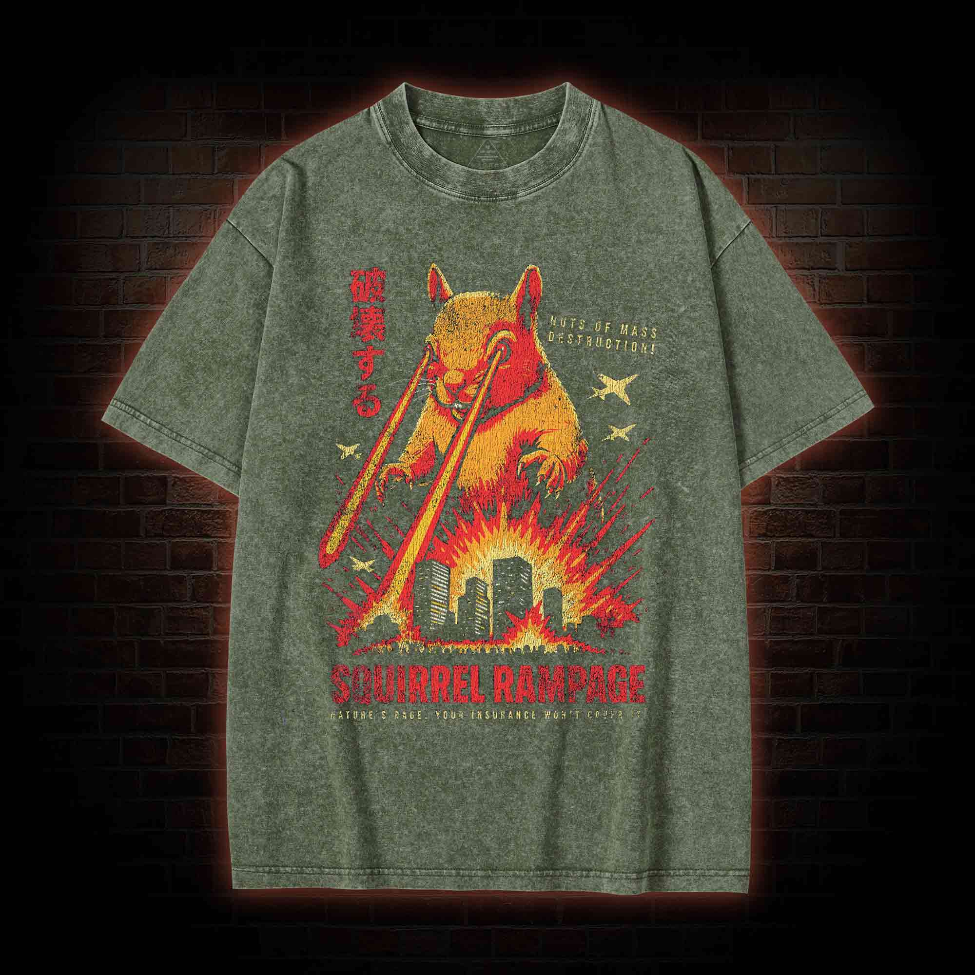 Squirrel Rampage Washed T-shirt
