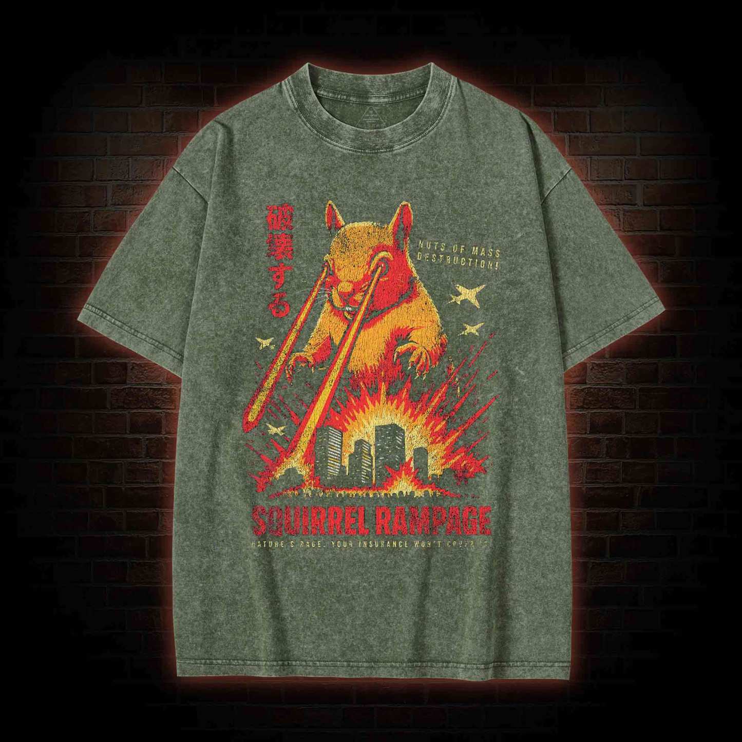 Squirrel Rampage Washed T-shirt