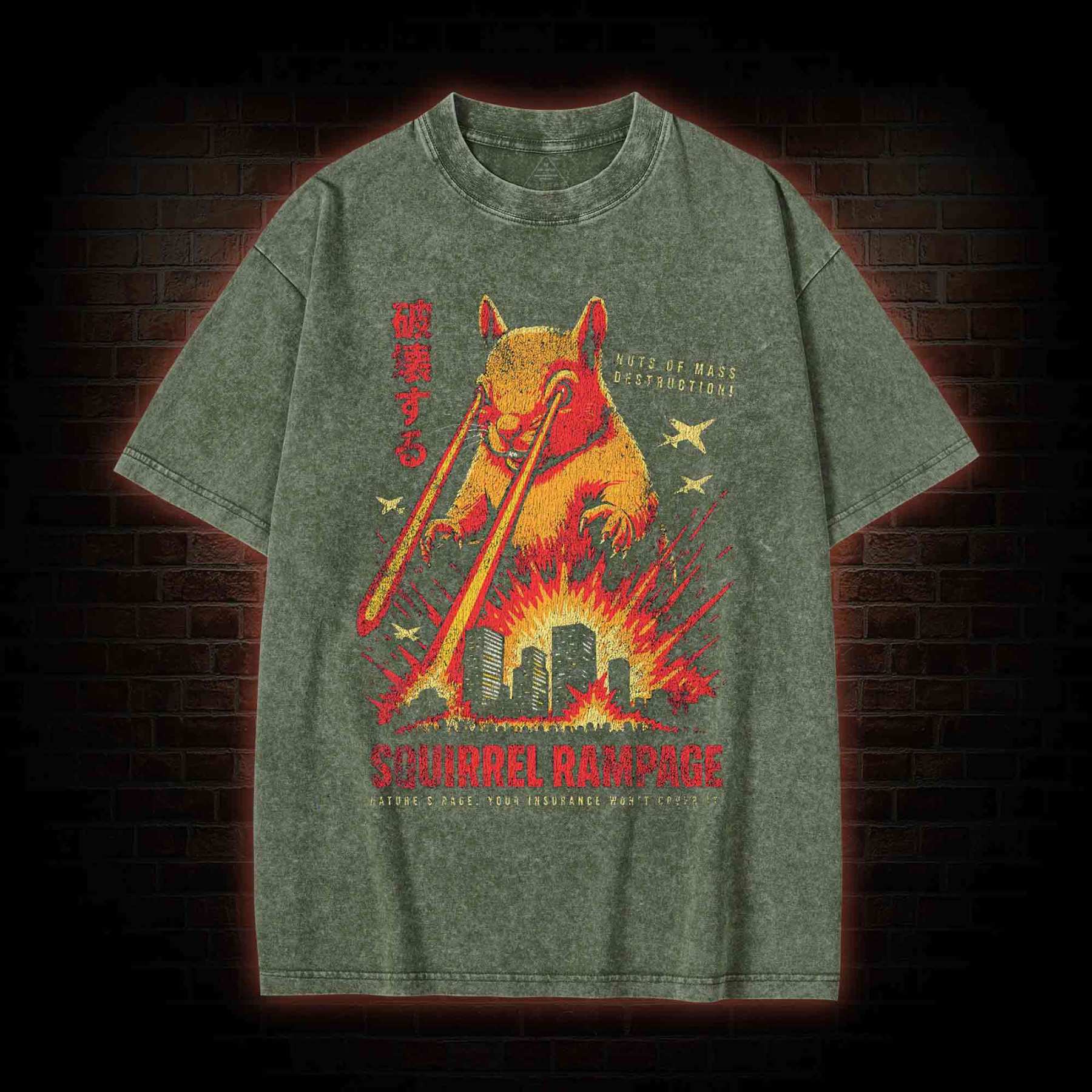 Squirrel Rampage Washed T-shirt