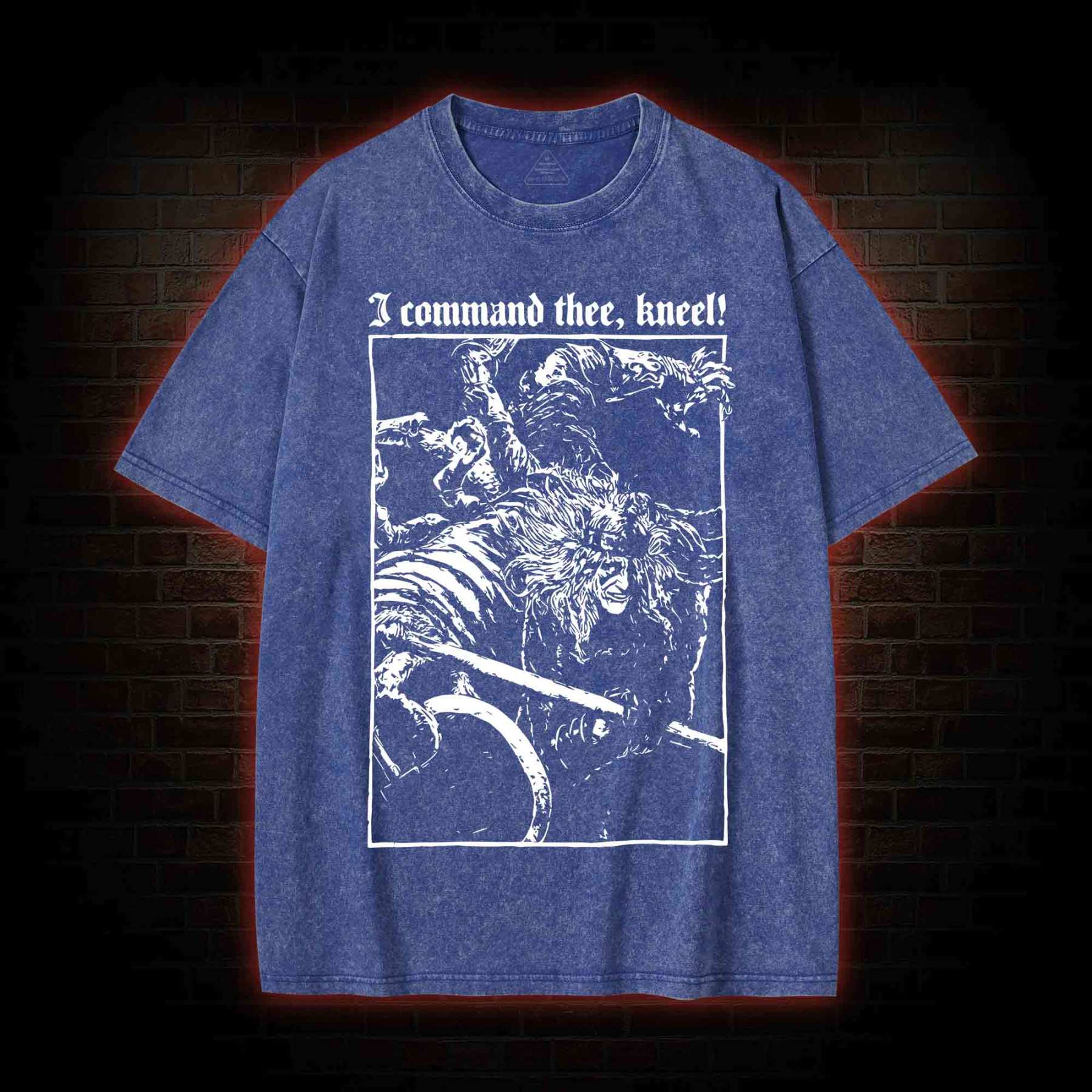 I Command Thee Kneel Washed T-shirt
