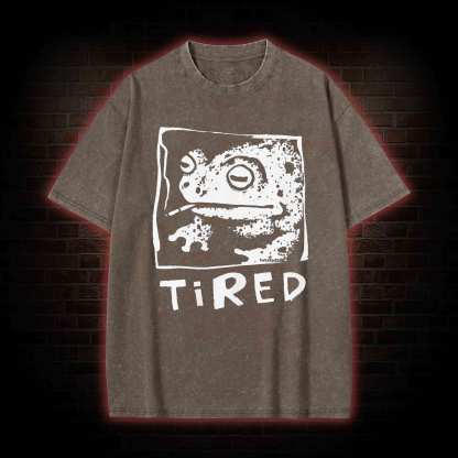 Tired Frog Washed T-shirt