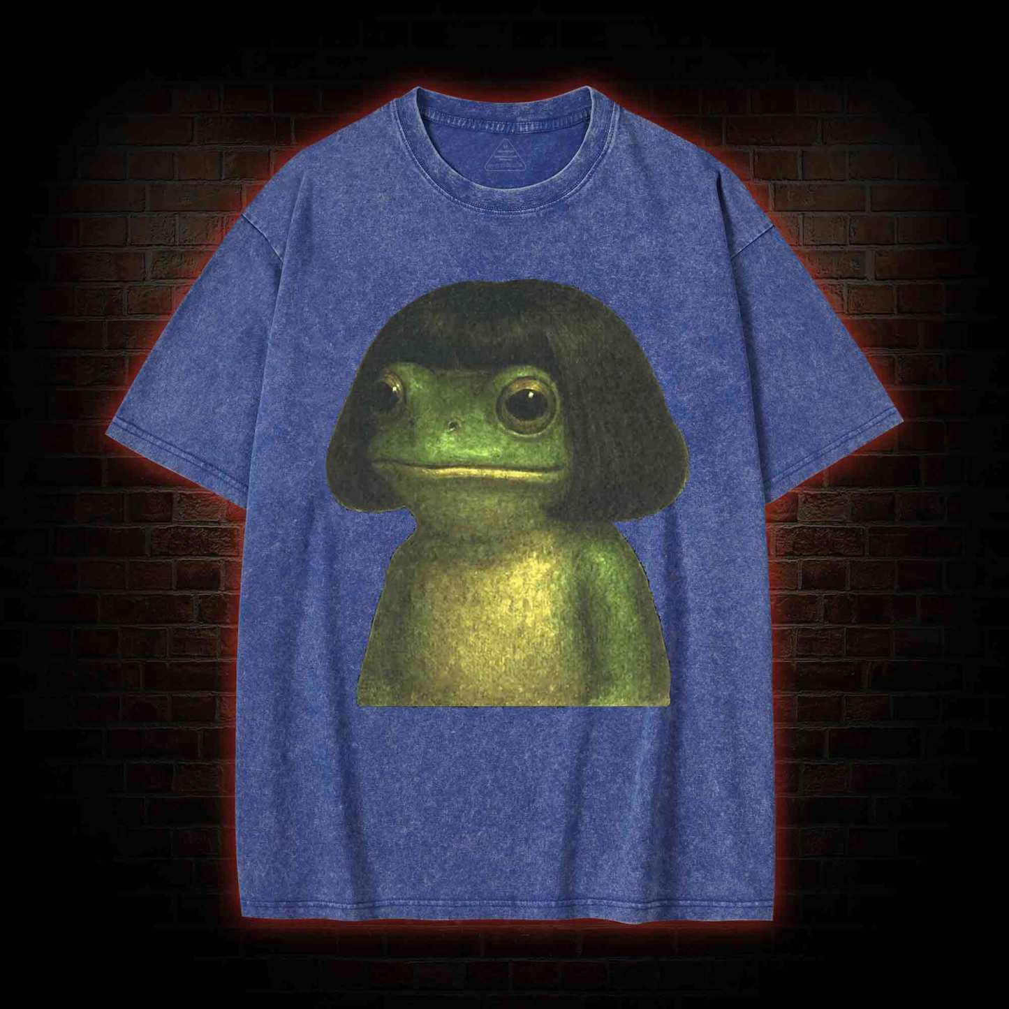 Frog With Bob Haircut Washed T-shirt