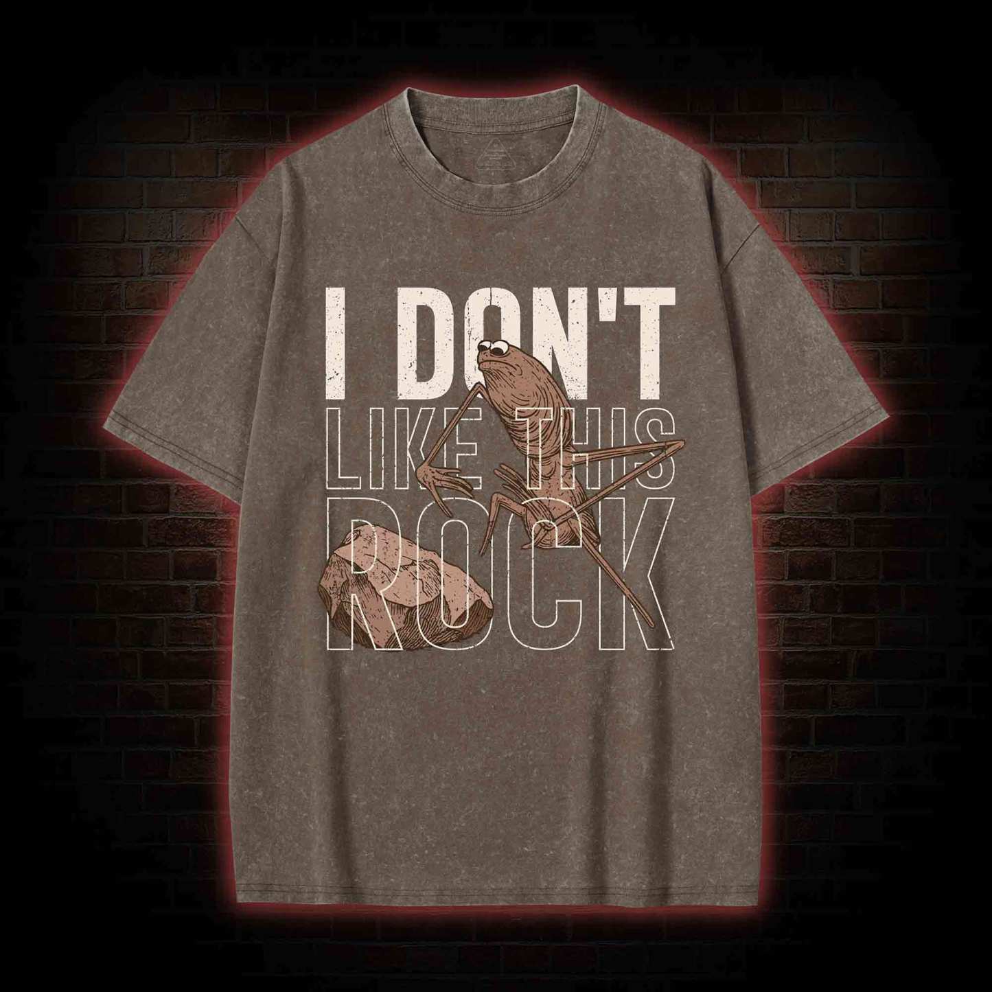 I Don't Like This Rock Meme Washed T-shirt