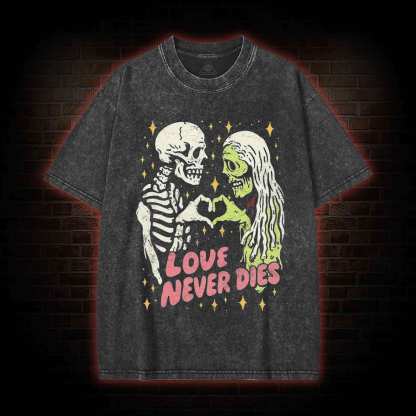 Love Never Dies Washed T-shirt