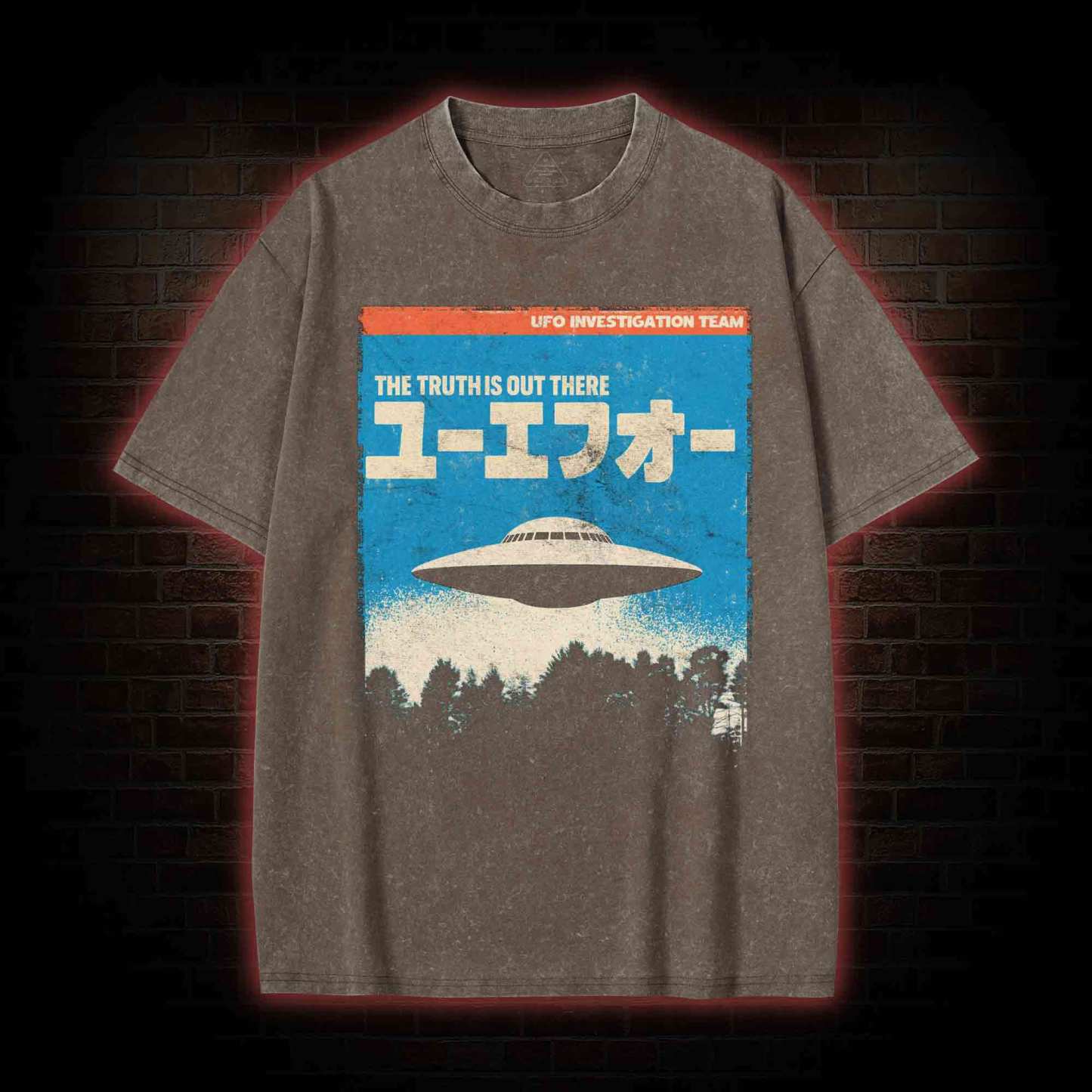 UFO Investigation Team Washed T-shirt