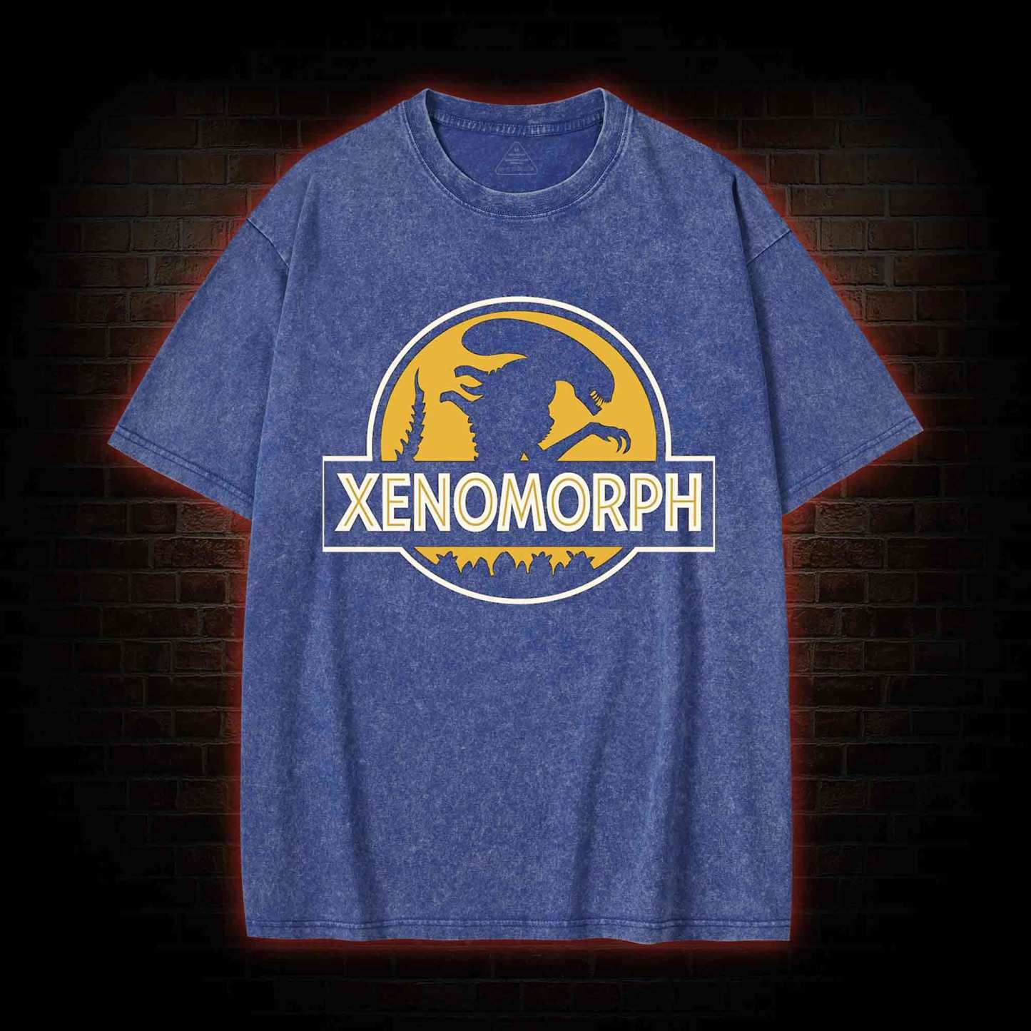 Alien Design Washed T-shirt