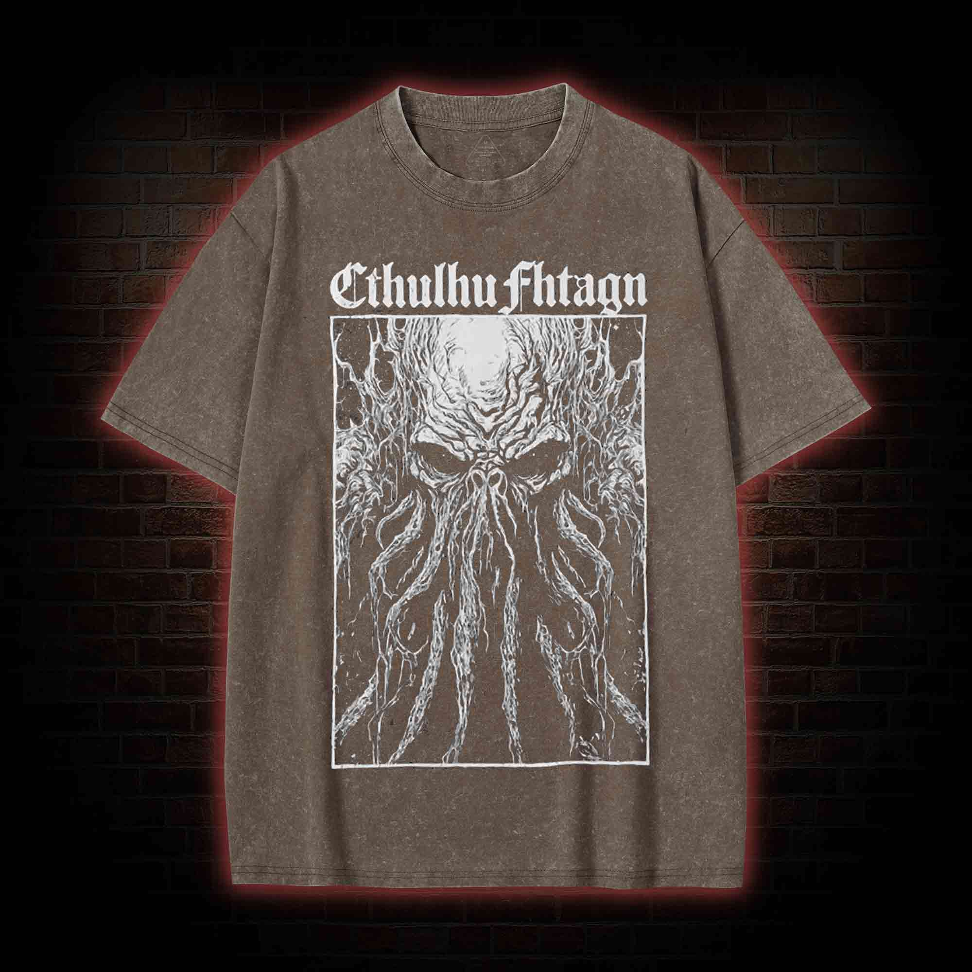 Cthulhu Fhtagn Washed T-shirt