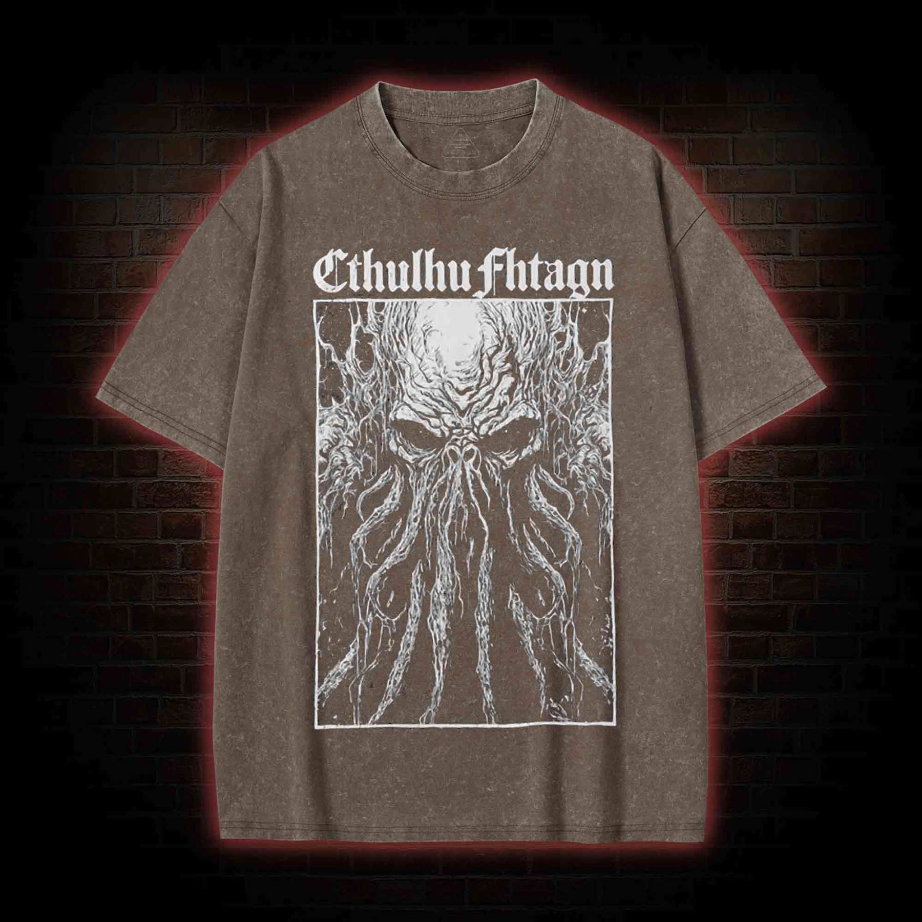 Cthulhu Fhtagn Washed T-shirt