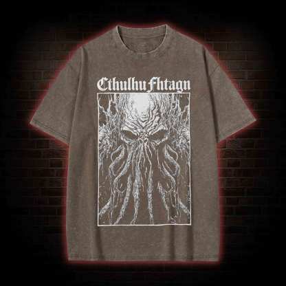 Cthulhu Fhtagn Washed T-shirt