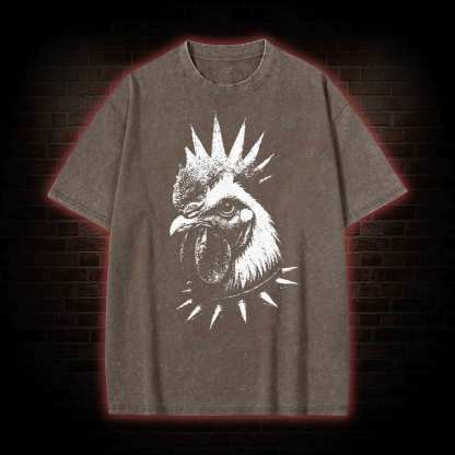 Punk Rooster Washed T-shirt
