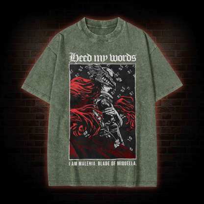 Heed My Words Struggler Washed T-shirt