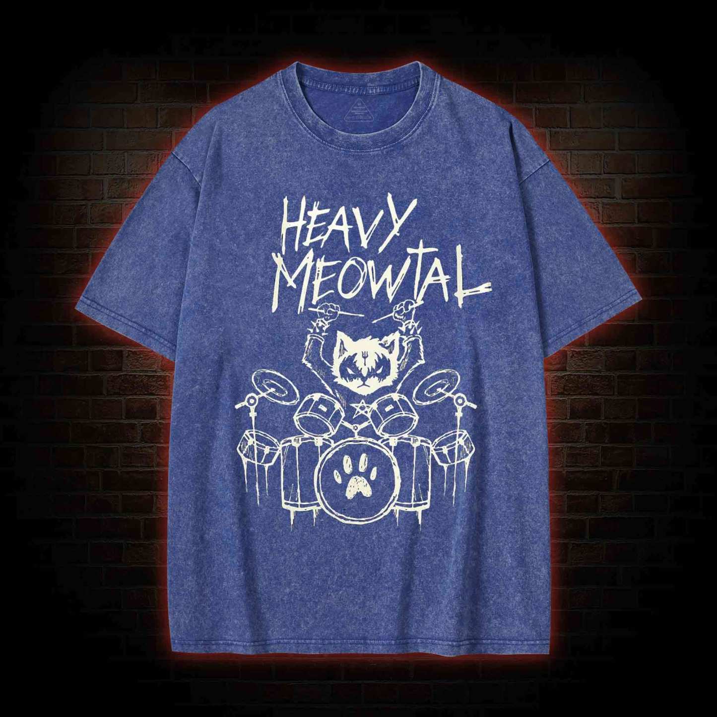 Heavy Meowtal Washed T-shirt