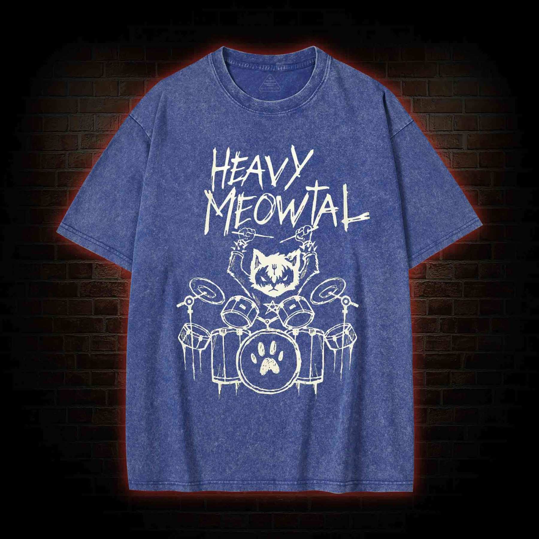 Heavy Meowtal Washed T-shirt